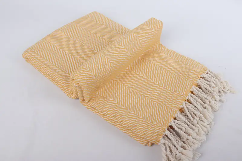 Sand-resistant Turkish towel for the beach, Bridesmaid Gift Towel, Employee Gifts, Wedding Gift, 70x40 Cotton Chevron Towel, Quick-dry towel - 6