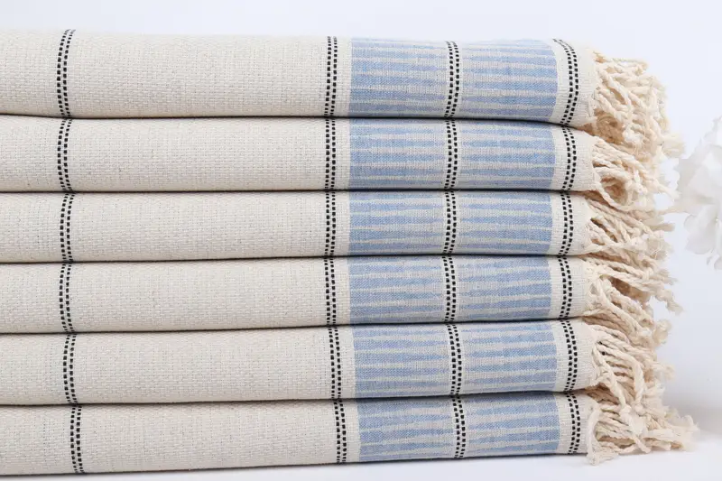 Monogram Beach Towel, Large Turkish Towel, Personalized Towel Gift, Absorbent Turkish towel, Best Friend Gift Ideas, 70x40 Linen Striped Towel - 3