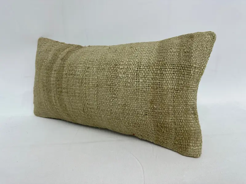 Throw Kilim Pillow, Southwestern Pillow Sham, Pillow for Couch, Yoga Pillow, Pillow Sham, 10x20 Brown Pillow Cover, Antique Pillows - 3