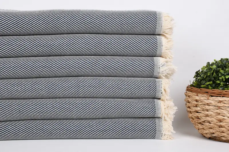 70x36 Cotton Striped Towel, Lightweight Turkish towel, Custom Turkish Towel, Absorbent towel, Bridesmaid Gifts Personalized, Personalized Gifts - 2