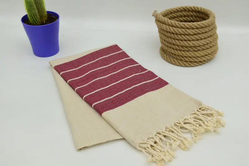 Absorbent towel, Gift For Boyfriend, Personalized Home Gift Wedding, Lightweight towel, Organic towel, 68x40 Linen Zig zag Towel, Spa Towel - 5