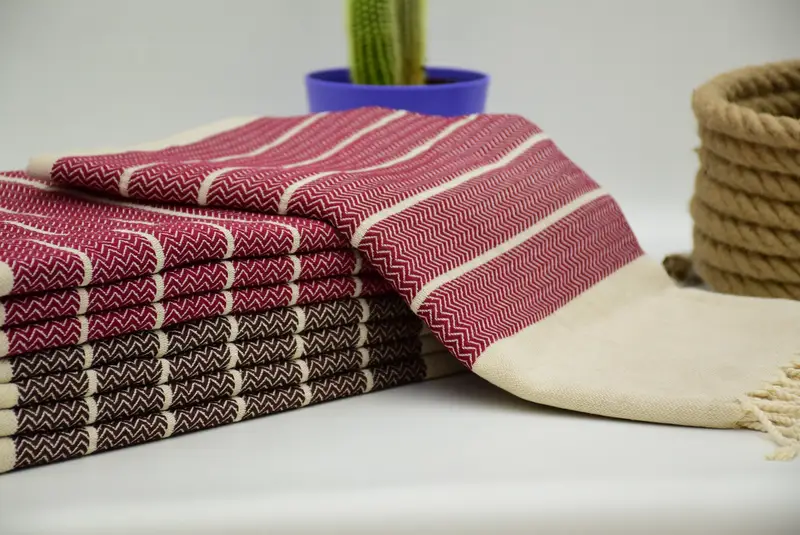 Absorbent towel, Gift For Boyfriend, Personalized Home Gift Wedding, Lightweight towel, Organic towel, 68x40 Linen Zig zag Towel, Spa Towel - 1