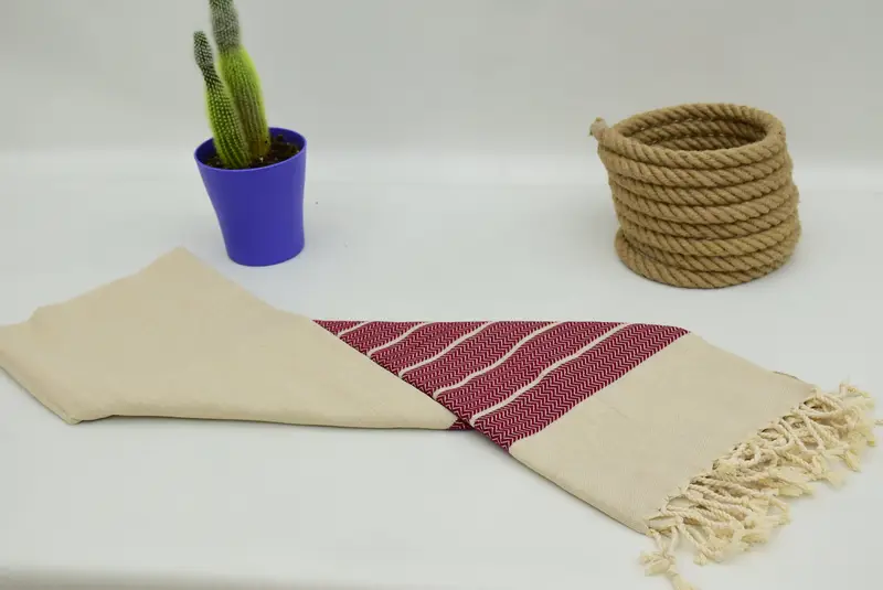 Absorbent towel, Gift For Boyfriend, Personalized Home Gift Wedding, Lightweight towel, Organic towel, 68x40 Linen Zig zag Towel, Spa Towel - 8