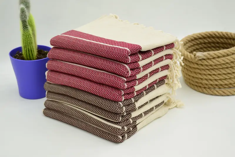 Absorbent towel, Gift For Boyfriend, Personalized Home Gift Wedding, Lightweight towel, Organic towel, 68x40 Linen Zig zag Towel, Spa Towel - 4