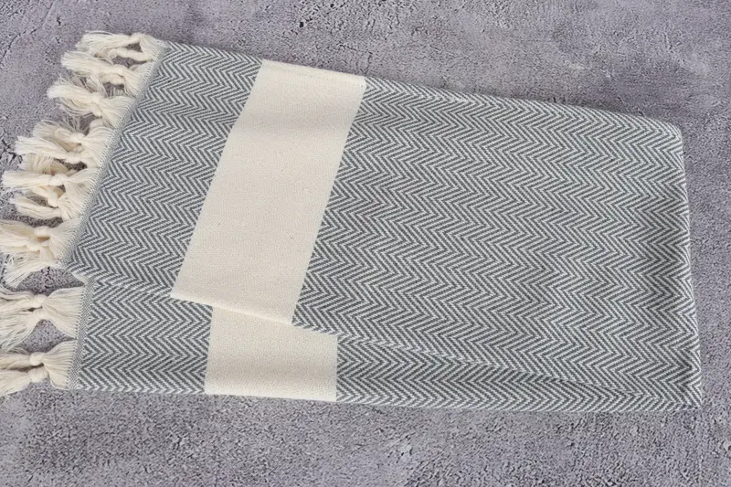 Handmade Gift, 36x18 Cotton Herringbone Towel, Wedding Gift, Best Friend Wedding Gift, Monogram Hand Towel, Custom Gifts, Personalized Dish Towel - 6