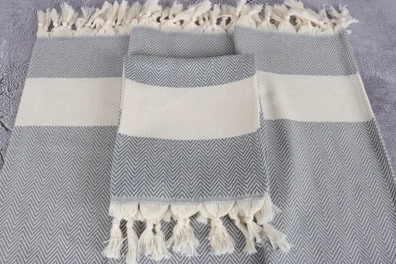 Handmade Gift, 36x18 Cotton Herringbone Towel, Wedding Gift, Best Friend Wedding Gift, Monogram Hand Towel, Custom Gifts, Personalized Dish Towel - 4