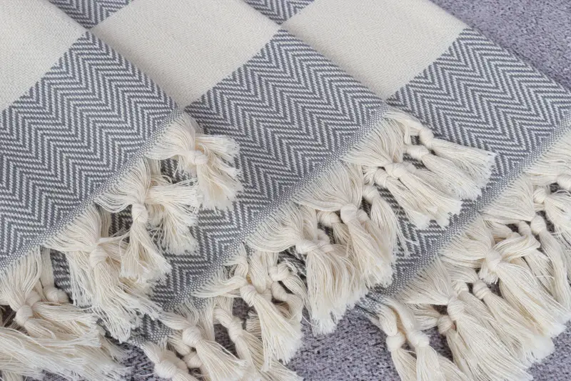 Handmade Gift, 36x18 Cotton Herringbone Towel, Wedding Gift, Best Friend Wedding Gift, Monogram Hand Towel, Custom Gifts, Personalized Dish Towel - 5