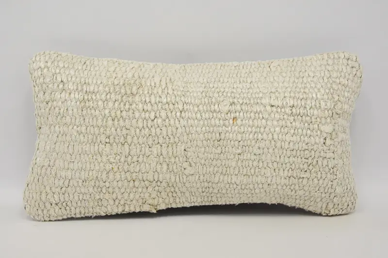 Antique Pillows, Turkish Pillow, Throw Kilim Pillow, Ottoman Cushion, Kilim Rug Cushion Cover, 8x16 Beige Pillow Cover, Cushion, Chair Pillow Case - 1