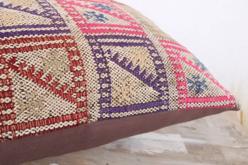 Interior Designer Pillow, Pillow Sham, Vintage Kilim Throw Pillow, Wholesale Cushion Cover, 12x20 Pink Pillow Case, Ethnical Kilim Rug Pillow - 6