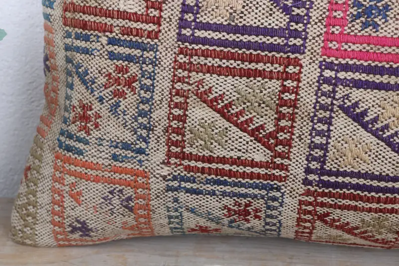 Interior Designer Pillow, Pillow Sham, Vintage Kilim Throw Pillow, Wholesale Cushion Cover, 12x20 Pink Pillow Case, Ethnical Kilim Rug Pillow - 3