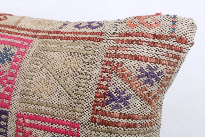 Interior Designer Pillow, Pillow Sham, Vintage Kilim Throw Pillow, Wholesale Cushion Cover, 12x20 Pink Pillow Case, Ethnical Kilim Rug Pillow - 5