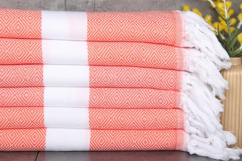 Bridesmaid Personalized Coral Towel Diamond, Beige, Organic Cotton, 40x71 Inches