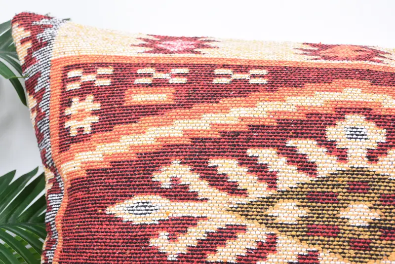 Kilim Cushion Sham, Decorative Pillow, Ikat Cushion Case, Pet Pillow Case, Vintage Pillow, 20x28 Red Pillow Case, Turkish Pillow, Cushion Case - 2