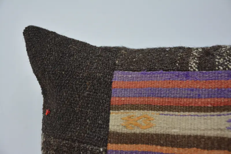 Antique Pillows, Vintage Kilim Throw Pillow, Throw Kilim Pillow, Pillow Cover, Designer Throw Pillow Case, 16x24 Beige Pillow Case - 2