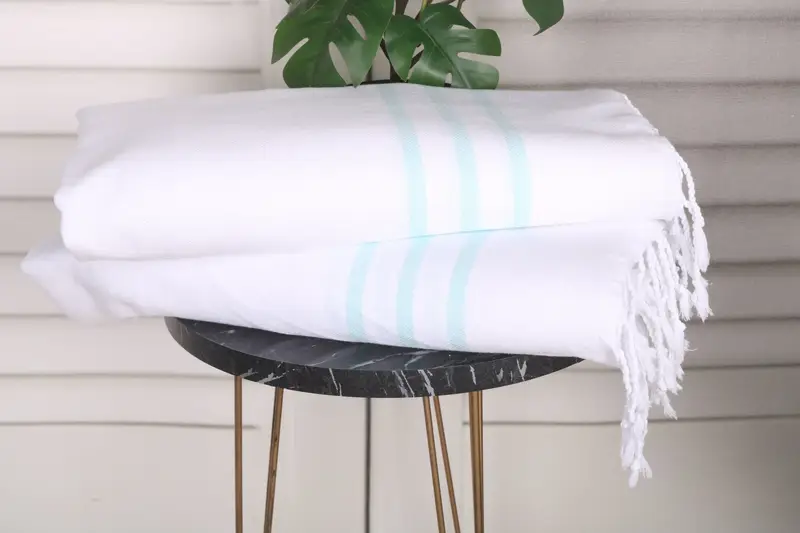 Guest Towel, Anniversary Gift For Her, Custom Hand Towel, Gift For The Home, Personalized Dish Towel, Kitchen Towel, 40x20 Cotton Striped Towel - 3
