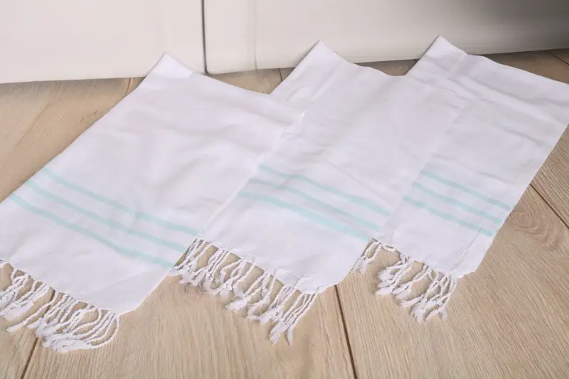 Guest Towel, Anniversary Gift For Her, Custom Hand Towel, Gift For The Home, Personalized Dish Towel, Kitchen Towel, 40x20 Cotton Striped Towel - 6