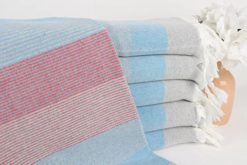 Sand-free towel, Handmade Turkish bath towel for summer vacation, Family Gift, Custom Gift, 68x40 Cotton Striped Towel, Bachelorette Party Gift - 1