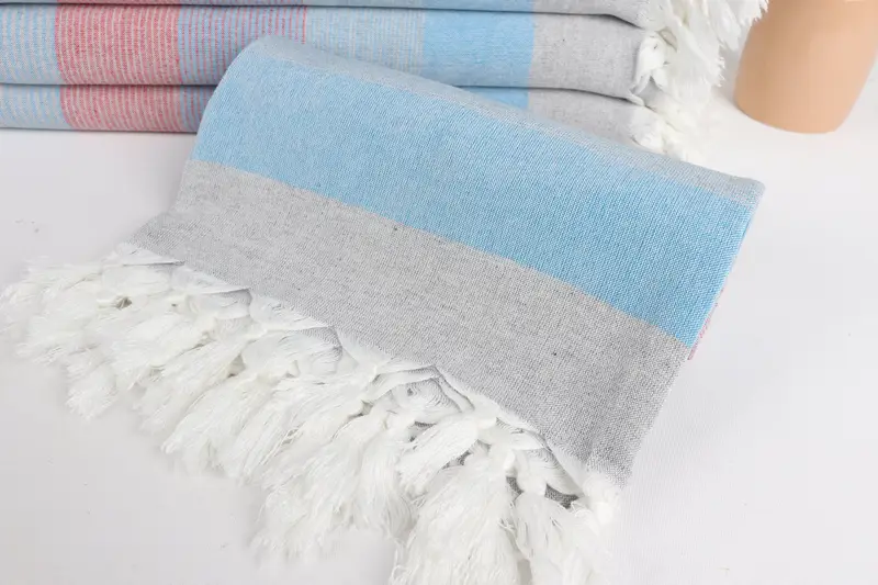 Sand-free towel, Handmade Turkish bath towel for summer vacation, Family Gift, Custom Gift, 68x40 Cotton Striped Towel, Bachelorette Party Gift - 4