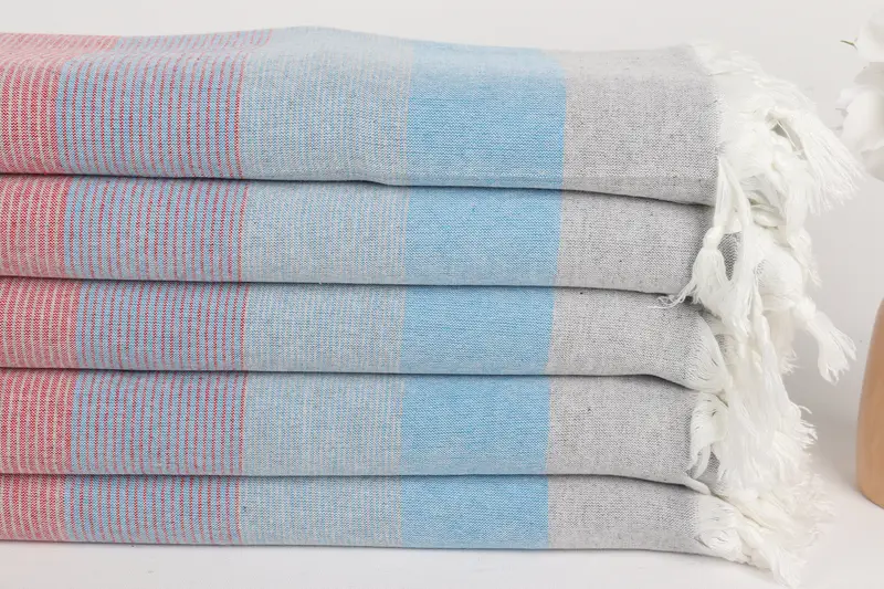 Sand-free towel, Handmade Turkish bath towel for summer vacation, Family Gift, Custom Gift, 68x40 Cotton Striped Towel, Bachelorette Party Gift - 3