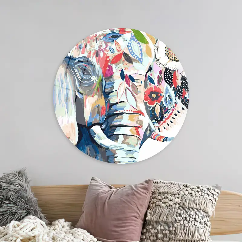 Elegant Modern Abstract Elephant Canvas Print for Home Decor