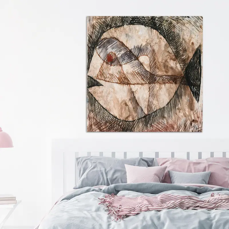 Zarif Soyut Balık Bardağı - Modern Sanat Baskı Tasarımı