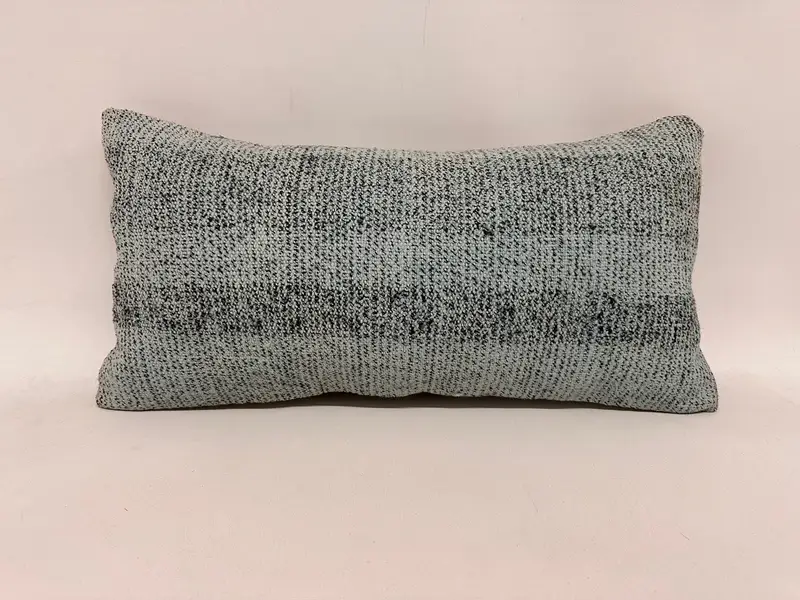Bench Cushion, Vintage Kilim Throw Pillow, 12x24 Brown Cushion Cover, Pillow, Kilim Cushion Sham, Ethnical Kilim Rug Pillow - 1