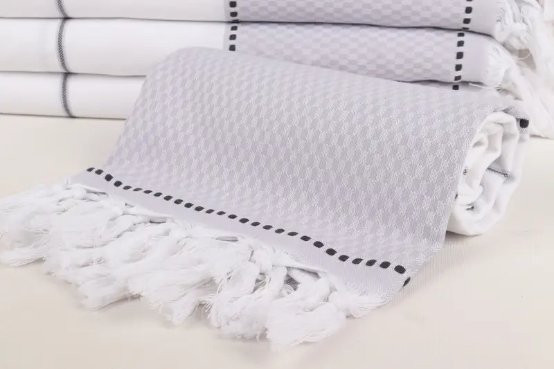 First Wedding Anniversary Gift, Spa Towel, Bridesmaid Gifts, Travel Towel, Soft towel, Birthday Gift, Gift For Her, 70x40 Cotton Striped Towel - 4