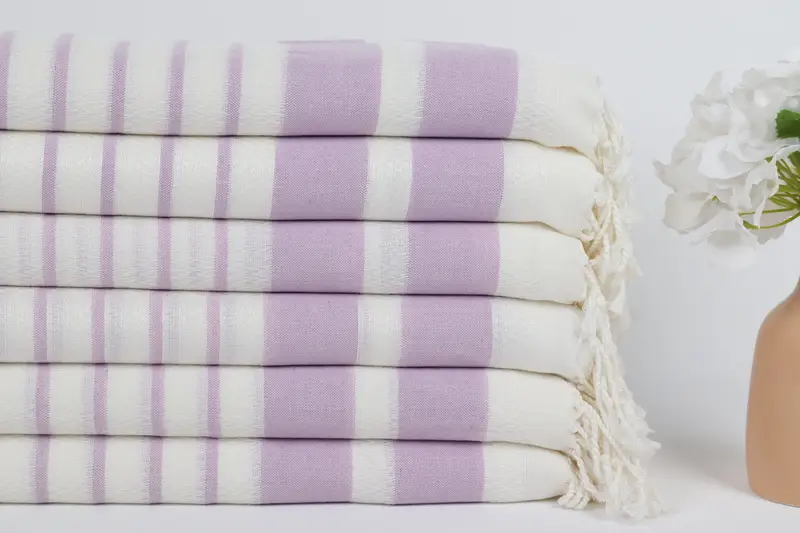 70x40 Cotton Striped Towel, Sand-free peshtemal towel for the beach, Lightweight towel, Organic towel, Bachelorette Party Favors, Customized Towels - 3