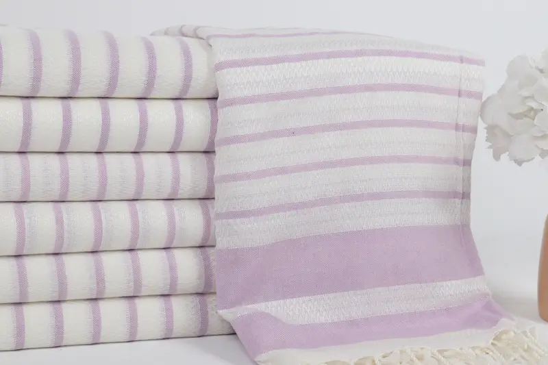 70x40 Cotton Striped Towel, Sand-free peshtemal towel for the beach, Lightweight towel, Organic towel, Bachelorette Party Favors, Customized Towels - 2