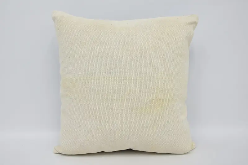 Antique Pillows, Neutral Pillow Case, Pillow for Sofa, Authentic Cushion, Boho Pillow, 18x18 Beige Pillow Cover, Pillow - 1