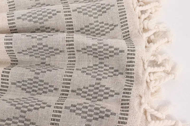 Dokuma Battaniye, Düğün Favorları, Türk Yatak Dikkati, 100x88 Keten Kilim Tasarım Havlu, Nedime Hediyeleri, Türk Plajı Battaniyesi, Kanepe Atma - 8