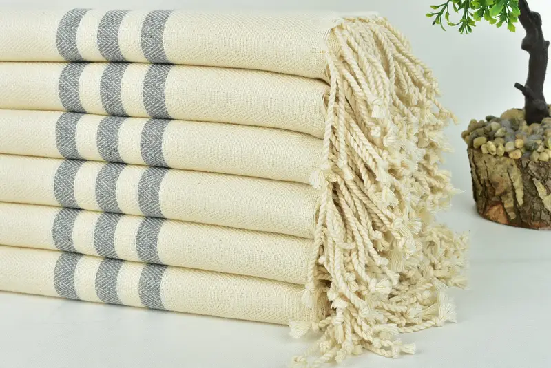 70x40 Cotton Striped Towel, Antibacterial Turkish peshtemal towel, Custom Gift, Bridesmaid Gift Towel, Thin towel, Bachelorette Party Favors Beach - 3