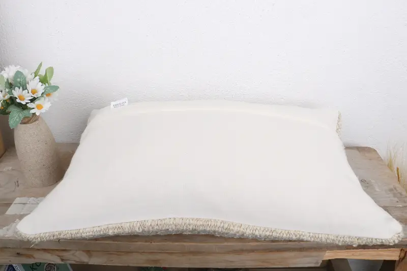 Antique Pillows, Lounge Throw Cushion, 12x20 White Pillow Sham, Office Chair Cushion Case, Home Decor Pillow, Cushion Case, Kilim Pillow Cover - 7
