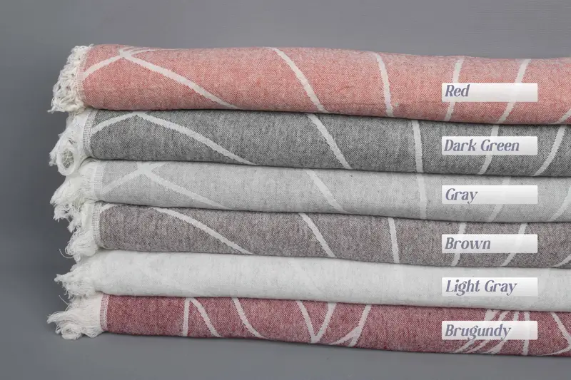 40x67 Cotton Towel, Floral Pattern, Organic, Bath, Handmade