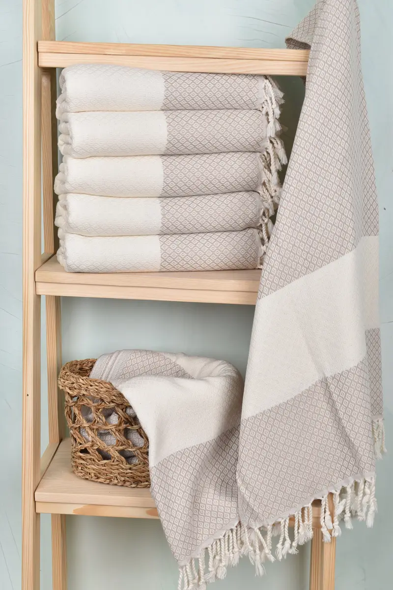 House Warming Gift, Monogram Beach Towel, 70x36 Linen Diamond Towel, Custom Bath Towel, Absorbent towel, Bachelor Towel, Sand-resistant towel - 3