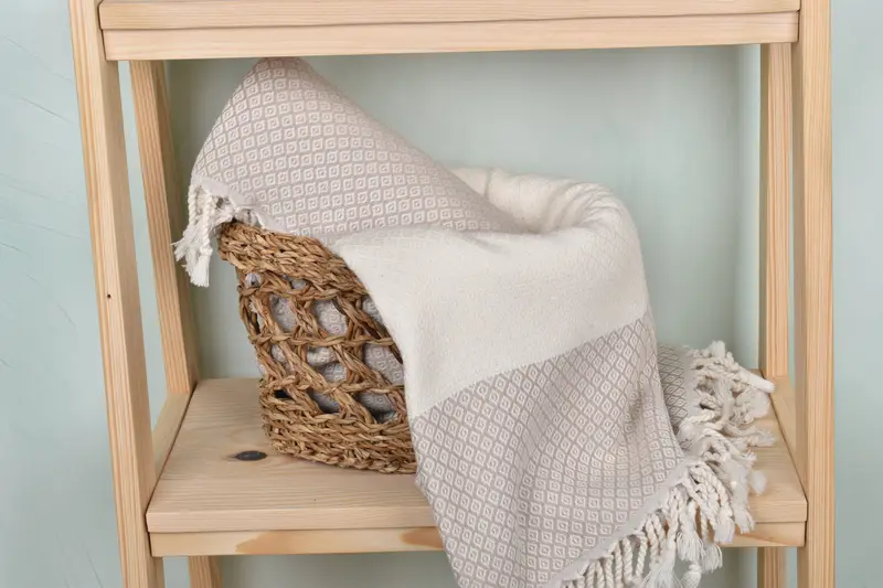 House Warming Gift, Monogram Beach Towel, 70x36 Linen Diamond Towel, Custom Bath Towel, Absorbent towel, Bachelor Towel, Sand-resistant towel - 4