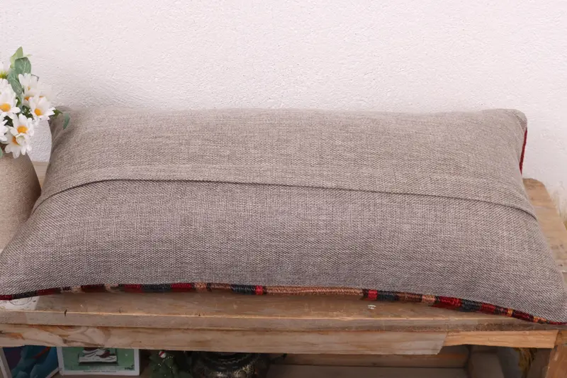 Nautical Throw Pillow Case, Gift Pillow, Handmade Rug Seat Pillow, Handmade Kilim Cushion, 12x24 Purple Pillow Cover, Boho Pillow, Pillow Case - 7