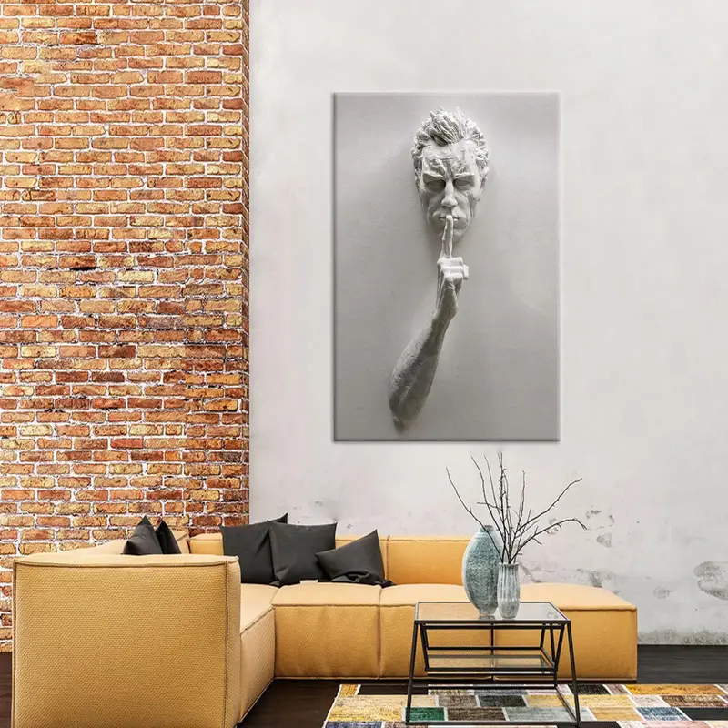 Elegante abstrakte Skulpturenleinwand mit trendigem 3D-Effekt