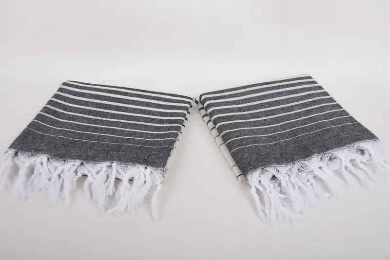 Personalized Wedding Gift For Couple, Turkish Towel Beach, Fouta towel, Wedding Favors, 70x40 Cotton Striped Towel, Handwoven Turkish bath towel - 6