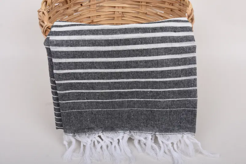Personalized Wedding Gift For Couple, Turkish Towel Beach, Fouta towel, Wedding Favors, 70x40 Cotton Striped Towel, Handwoven Turkish bath towel - 5