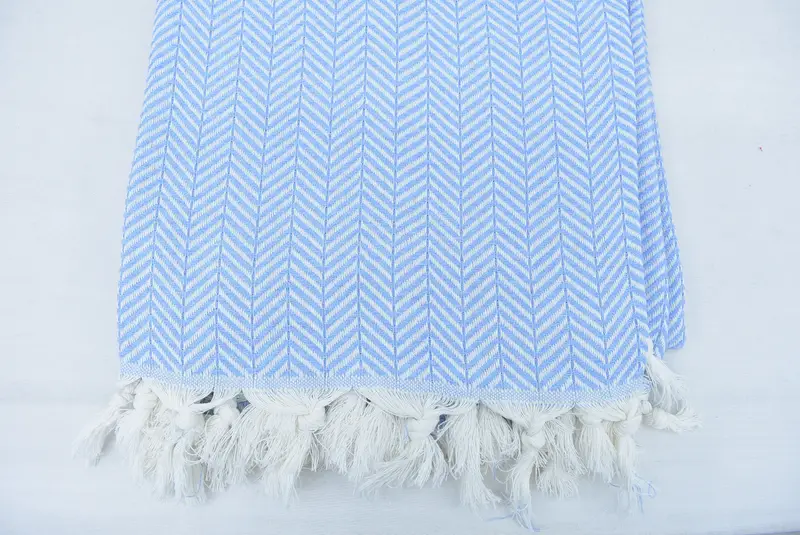 92x76 Cotton Chevron Towel, Decorative Blanket, Family Gift, Custom Blanket, Turkish Tablecloth, Custom Wedding Gifts, Customized Turkish Blanket - 5
