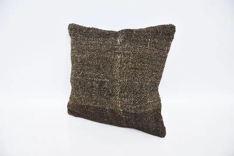 Ethnical Kilim Rug Pillow, Cushion, Throw Kilim Pillow, Bohemian Cushion Cushion Case, Car Pillow Sham, Vintage Pillow, 12x12 Brown Cushion - 4