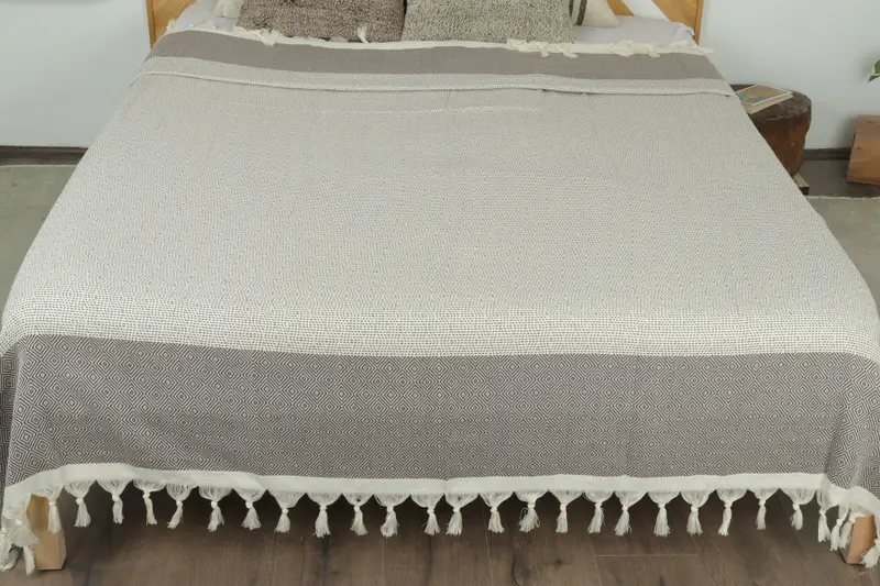 Tablecloth, Personalized Gifts, Oversized Beach Towel, 104x80 Cotton Diamond Towel, Bridal Gifts, Decorative Blanket, Christmas Tablecloth - 8
