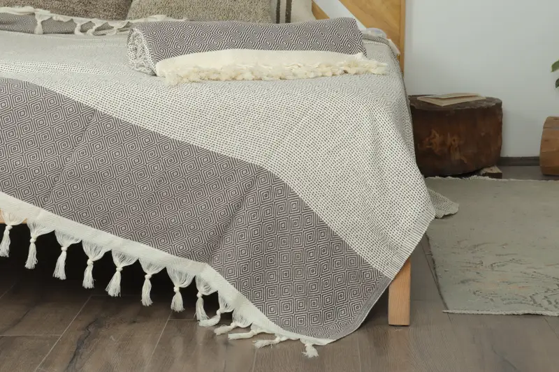 Tablecloth, Personalized Gifts, Oversized Beach Towel, 104x80 Cotton Diamond Towel, Bridal Gifts, Decorative Blanket, Christmas Tablecloth - 7