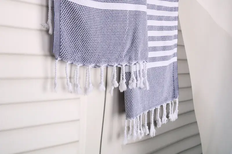 44x24 Cotton Striped Towel, Personalized Gift, Christmas Hand Towel, Monogram Kitchen Towel, Guest Towel, Personalized Dish Towel, Bachelor Towel - 8