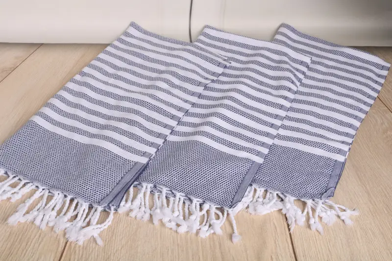 44x24 Cotton Striped Towel, Personalized Gift, Christmas Hand Towel, Monogram Kitchen Towel, Guest Towel, Personalized Dish Towel, Bachelor Towel - 6