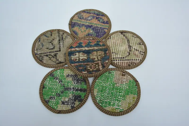 Montaña rusa Kilim verde y bronce, montaña rusa única de decoración del hogar Boho