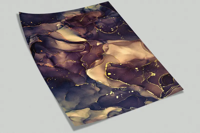 Paper Wall Art, Bright Wall Paper, Brown Marble Wall Paper, Modern Wall Paper, Brown And Gold Marble, Shimmery Wall Decor, - 9