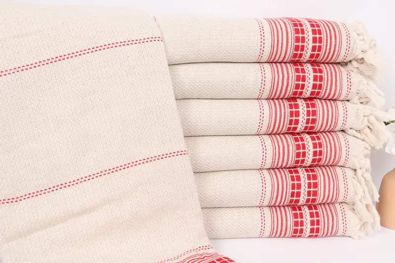 Monogram Blanket, Woven Throw Blanket, Employee Gifts, 96x94 Linen Striped Towel, Bridesmaid Gifts, Bachelorette Party Gifts For Bride - 1