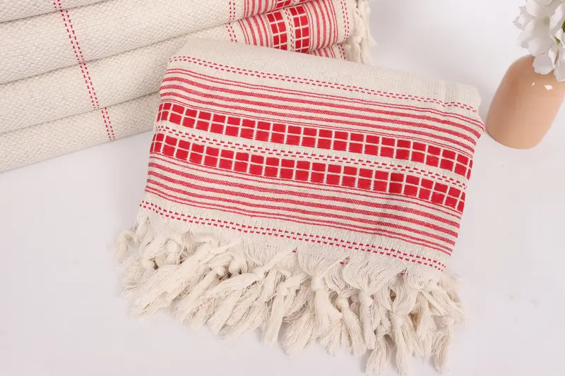 Monogram Blanket, Woven Throw Blanket, Employee Gifts, 96x94 Linen Striped Towel, Bridesmaid Gifts, Bachelorette Party Gifts For Bride - 4